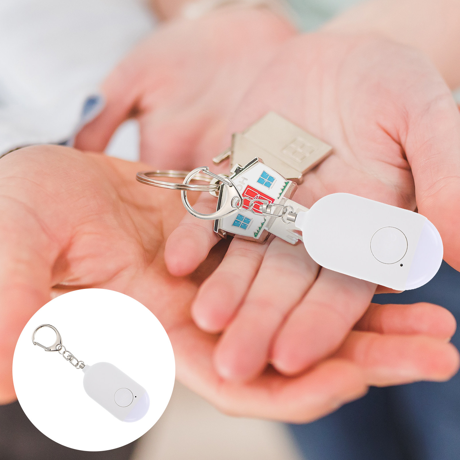 1Set Rechargeable Personal Ala - Personal Alarm Keychain recension och pris