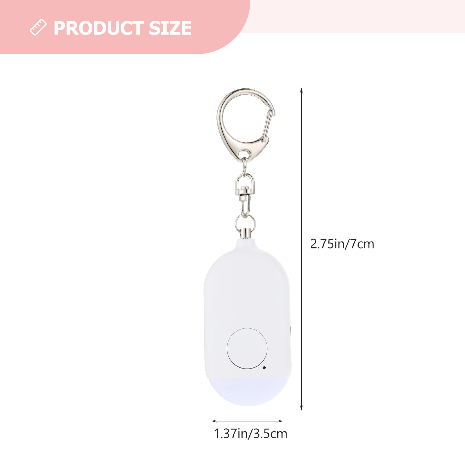 1Set Rechargeable Personal Ala - Personal Alarm Keychain recension och pris
